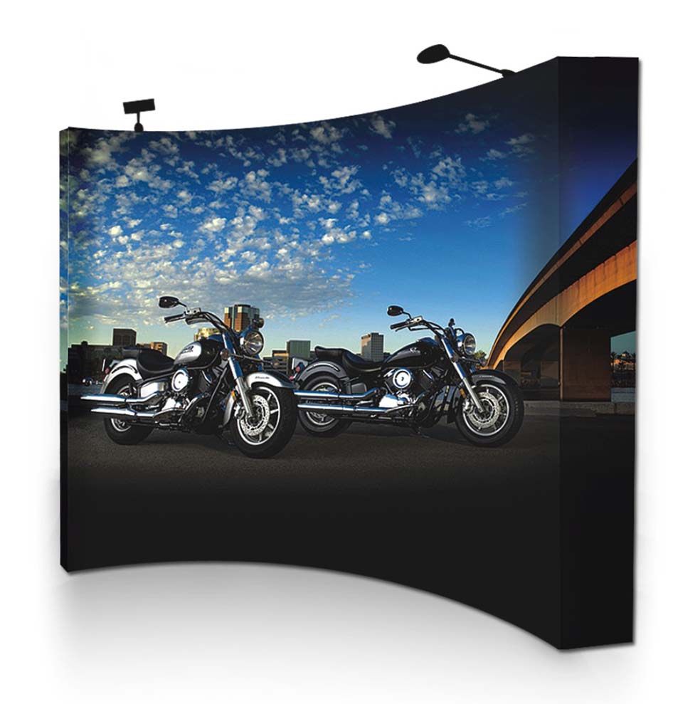 portable aluminum curved fabric exhibition wall